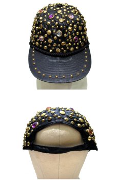 画像3: 1990's "NISSINCAP" Studs Cap　BLACK　size One Size Fits All (3)