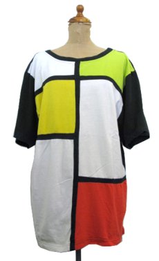 画像1: 1990's~ "Mondrian Pattern" T-Shirts　Multi Color　size M (表記 S) (1)