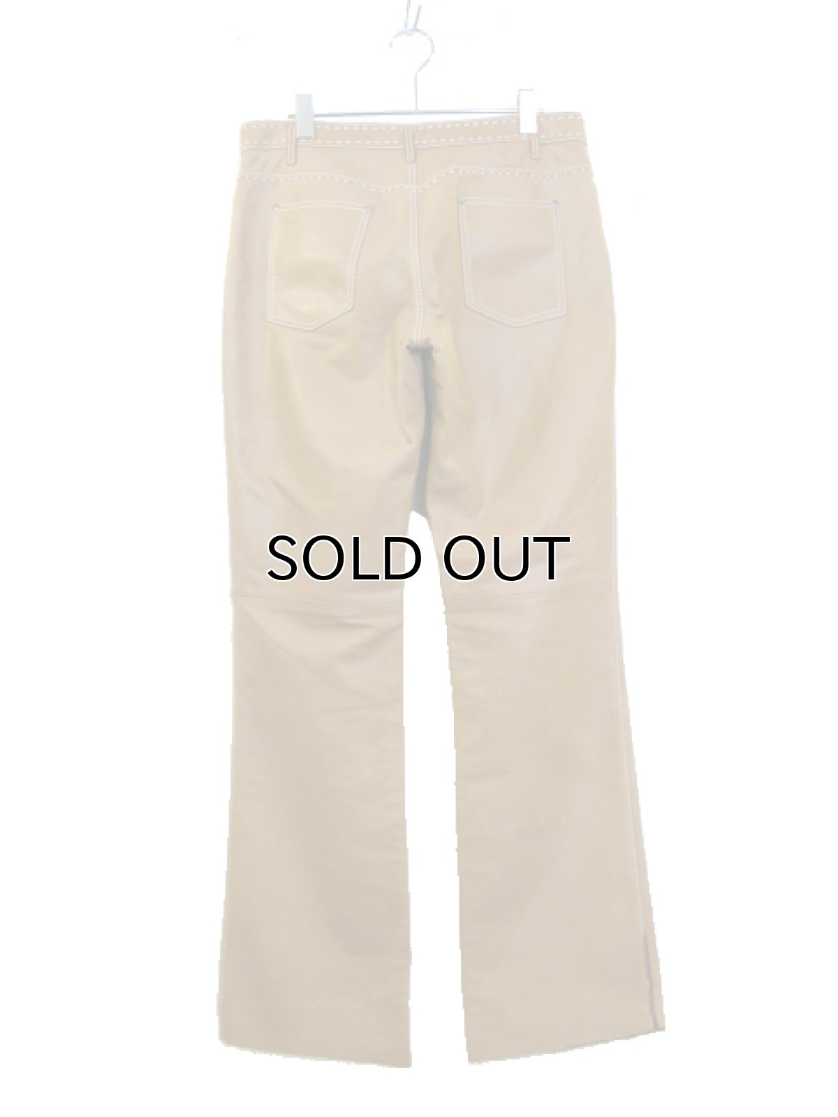 画像2: YVES SAINTLAURENT "rive gauche" Leather Pants BROWN size w 34 inch (表記 なし) (2)