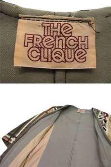 画像5: 1970's "THE FRENCH CLIQUE" Design Harf Sleeve Jacket　BEIGE / OLIVE　size S (表記 なし) (5)