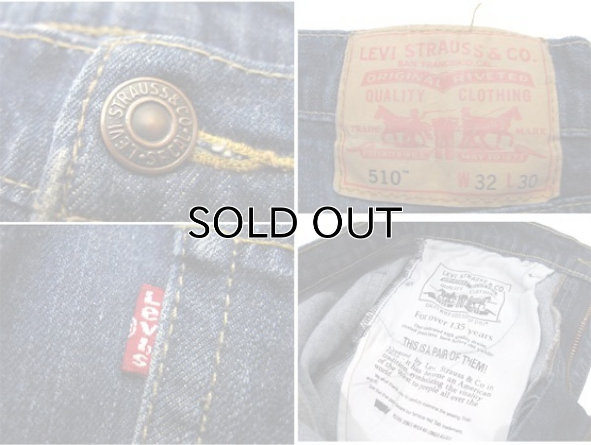 画像4: Levi's 510 Denim Skinny Pants Blue Denim size w 32 inch (表記 w32 L30) (4)