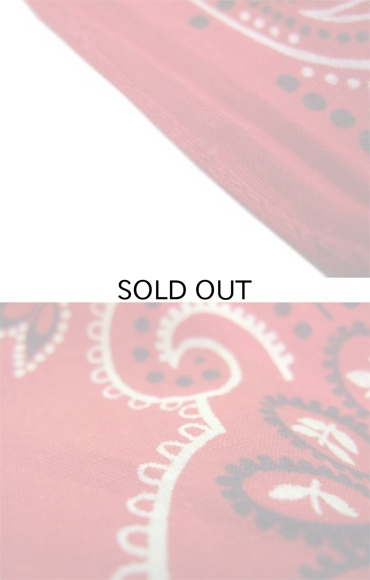 画像4: OLD BANDANNA  "Paisley"　RED  59 cm x 59 cm (4)