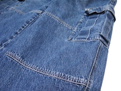 画像1: "DKNY JEANS" Denim Cargo Pants　Blue Denim　size w 33 inch (表記 w 32)
