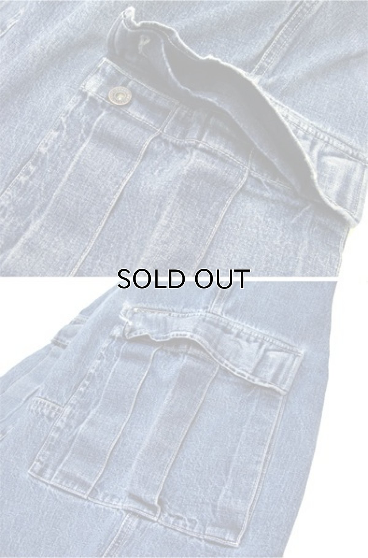 画像4: "DKNY JEANS" Denim Cargo Pants　Blue Denim　size w 33 inch (表記 w 32) (4)