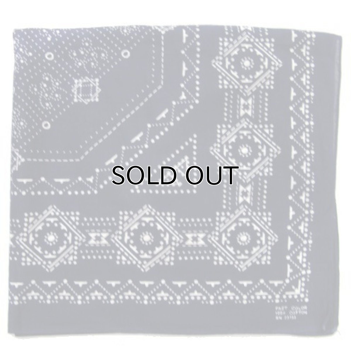 画像3: OLD BANDANNA  one washed　NAVY  55 x 52.5 cm (3)