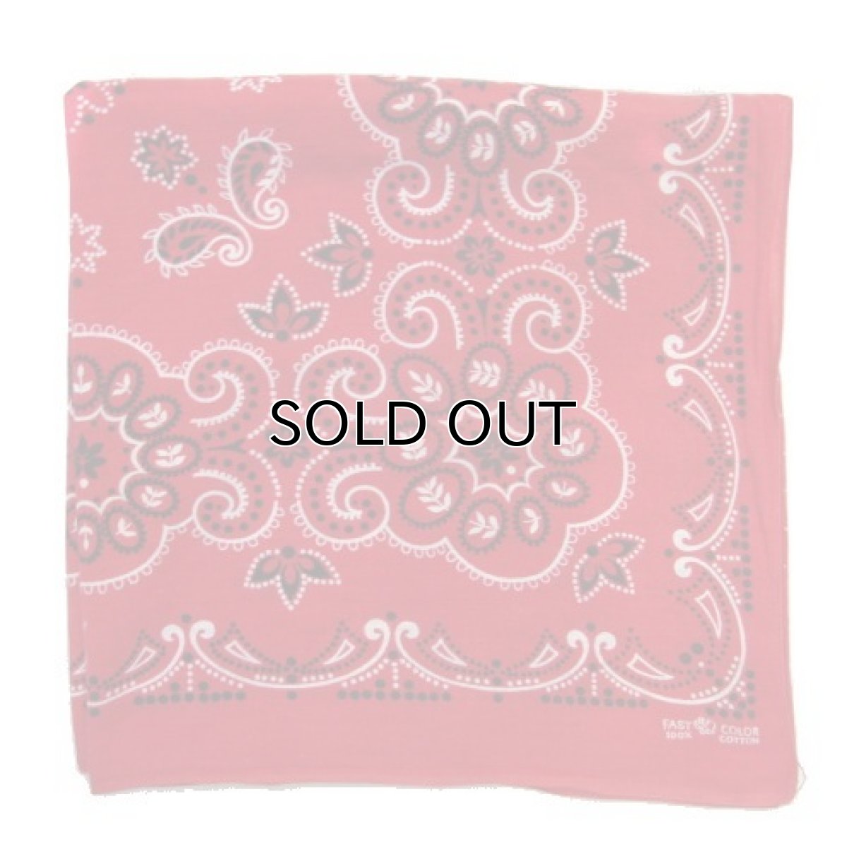 画像3: OLD BANDANNA  "Paisley"　RED  59 cm x 59 cm (3)