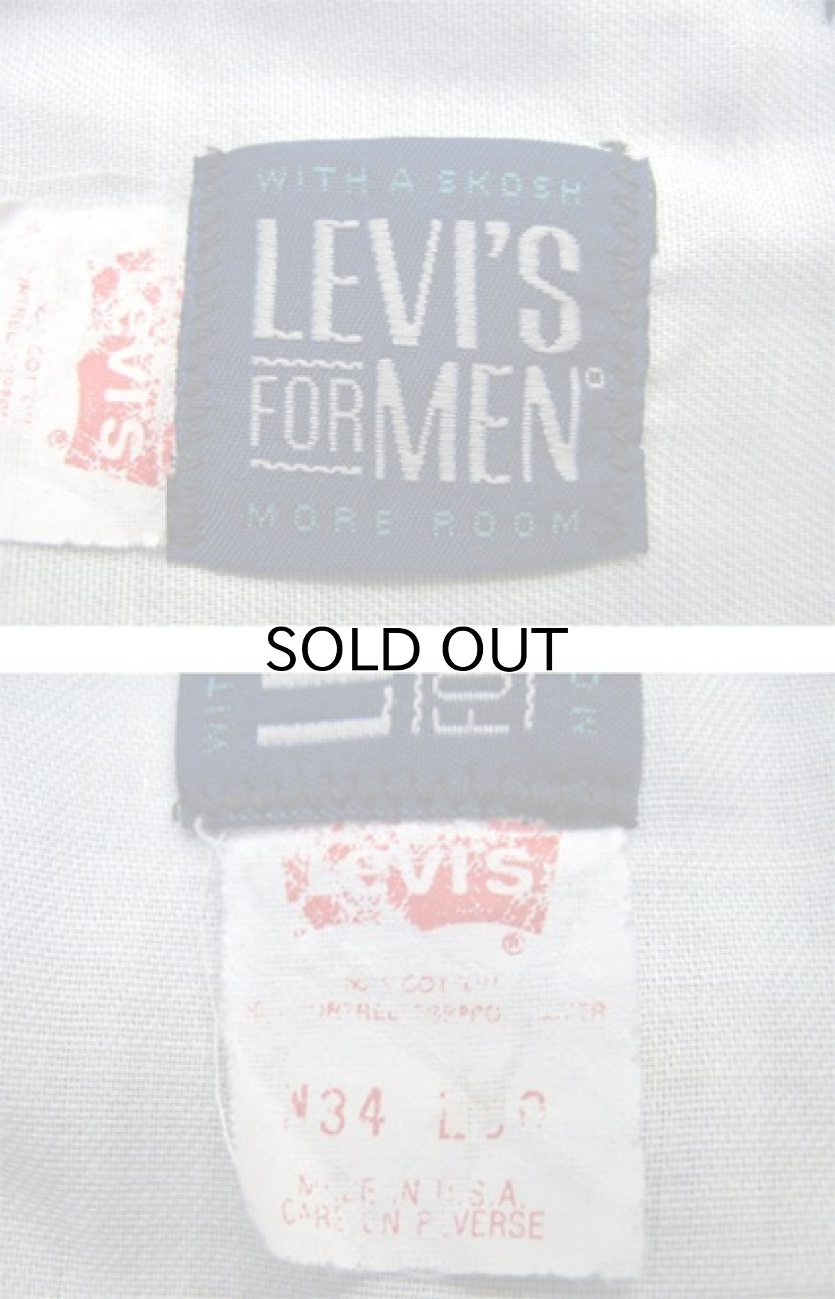 画像3: 1980's Levi's for MEN "with a Skosh More Room" Straight Trousers Blue Denim size w 33 inch (表記 34 x 30) (3)