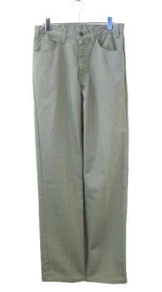 画像1: 1970's Levi's STA-PREST big "E" Twill Pants　GREEN　size w 30 inch  (表記 不明) (1)