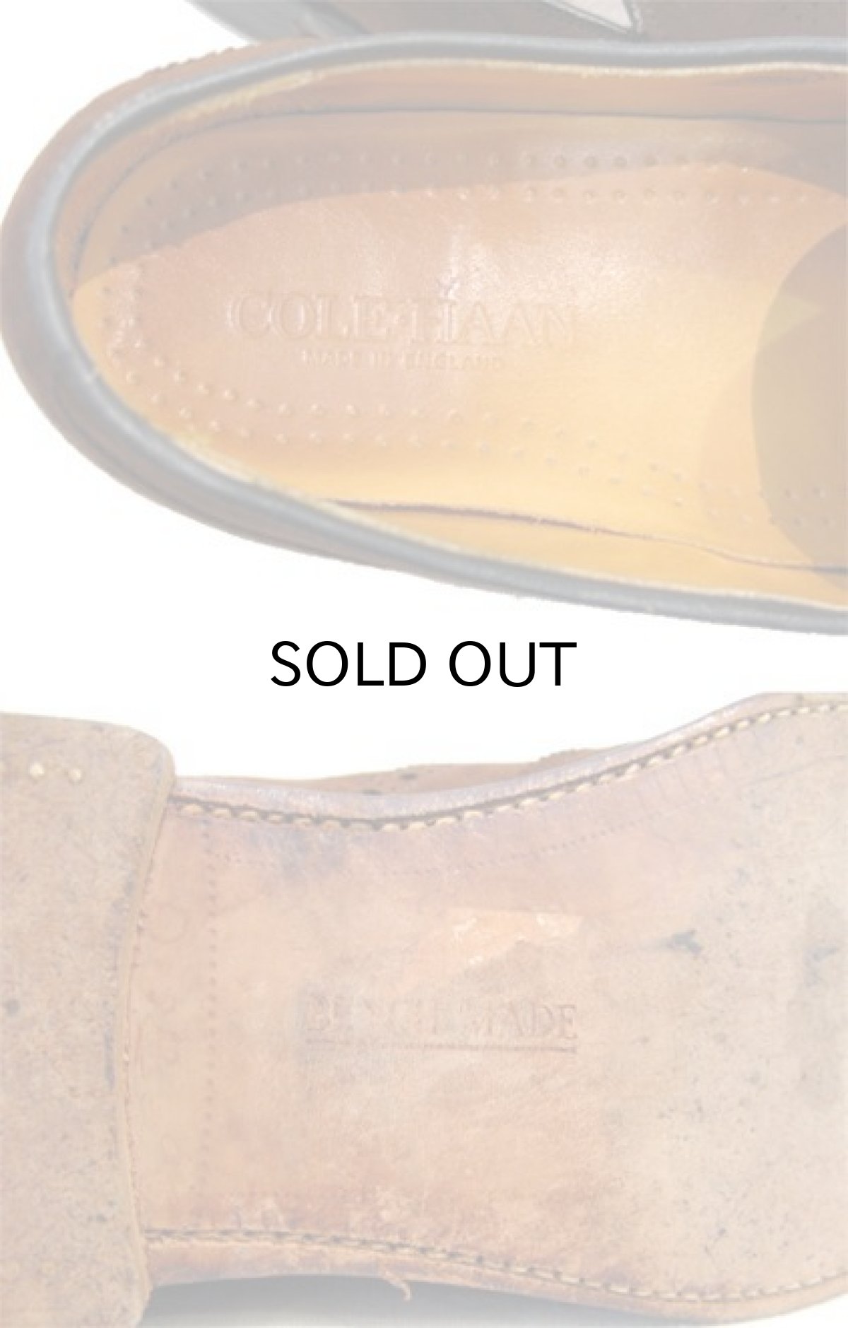 画像4: 1990's "COLE-HAAN" Wing Tip Suede Slip-on　BROWN　size 7 1/2 D ( 25.5cm ) (4)