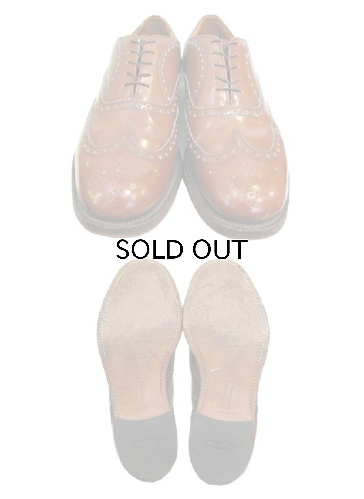 画像2: "Church's" Wing Tip Leather Shoes made in ENGLAND　BROWN　size 約 29cm (表記 不明) (2)