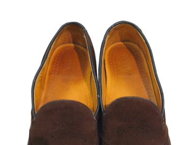 画像2: 1990's "COLE-HAAN" Wing Tip Suede Slip-on　BROWN　size 7 1/2 D ( 25.5cm )