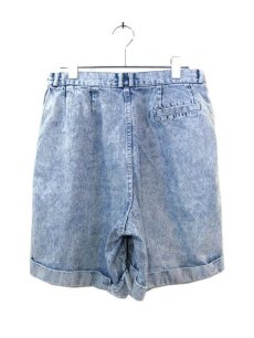 画像2: 1980's~ "Caivin Klein" Chemical Wash Denim Shorts　Blue Denim　size 29.5 inch (表記 30) (2)