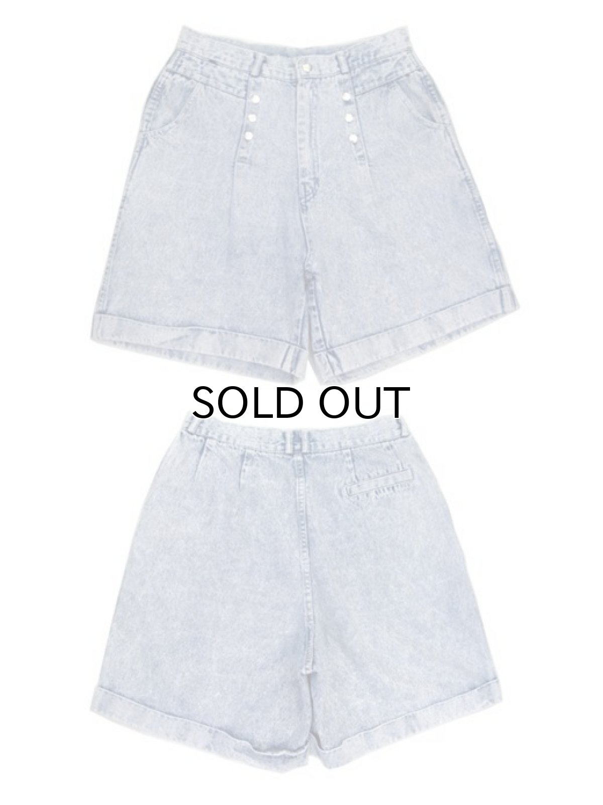 画像3: 1980's~ "Caivin Klein" Chemical Wash Denim Shorts　Blue Denim　size 29.5 inch (表記 30) (3)