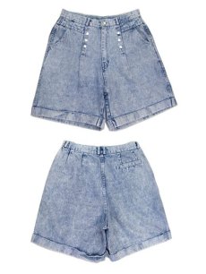 画像3: 1980's~ "Caivin Klein" Chemical Wash Denim Shorts　Blue Denim　size 29.5 inch (表記 30) (3)