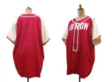 画像2: 1950's~ "ABRON" Cotton Baseball Shirts　RED / WHITE　size M (表記 M) (2)