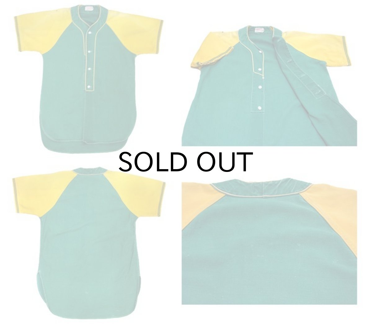 画像5: 1950's~ "Pacific Athletic Co." Cotton Baseball Shirts　Green / Yellow　size L (表記 L) (5)