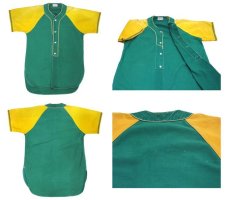 画像5: 1950's~ "Pacific Athletic Co." Cotton Baseball Shirts　Green / Yellow　size L (表記 L) (5)