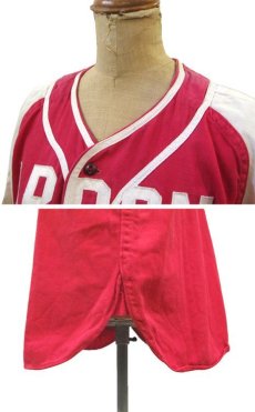 画像5: 1950's~ "ABRON" Cotton Baseball Shirts　RED / WHITE　size M (表記 M) (5)