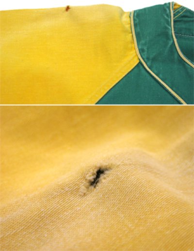 画像1: 1950's~ "Pacific Athletic Co." Cotton Baseball Shirts　Green / Yellow　size L (表記 L)