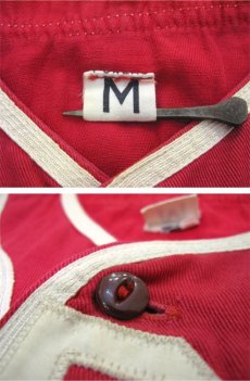 画像3: 1950's~ "ABRON" Cotton Baseball Shirts　RED / WHITE　size M (表記 M) (3)