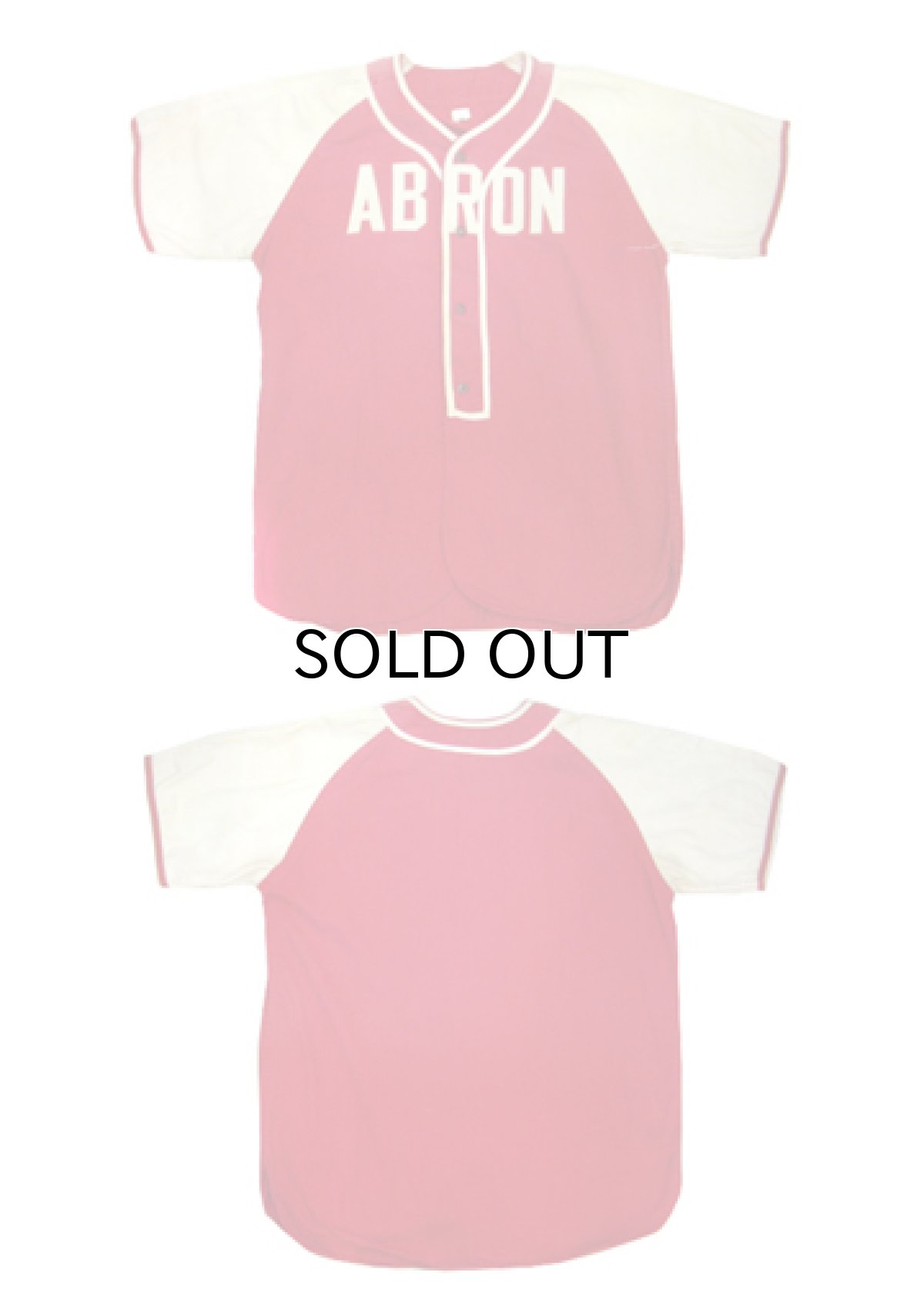 画像4: 1950's~ "ABRON" Cotton Baseball Shirts RED / WHITE size M (表記 M) (4)