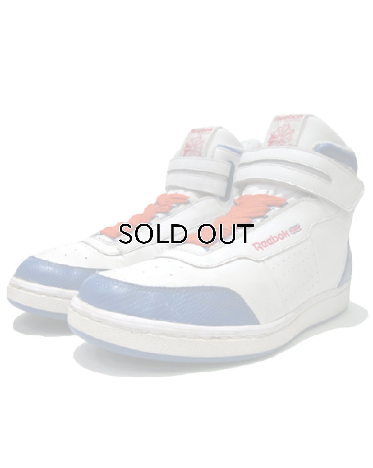 画像1: Reebok Classic Hi-Cut Leather Sneaker　WHITE / BLUE　size 10 1/2 (28.5 cm) (1)