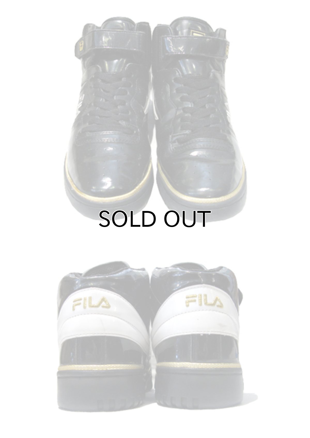 画像3: FILA Hi-Cut Enamel Sneaker　BLACK / WHITE / GOLD　size 13 ( 31 cm) (3)