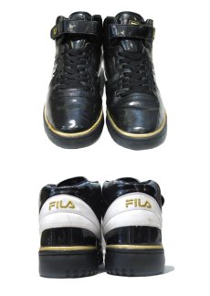 画像3: FILA Hi-Cut Enamel Sneaker　BLACK / WHITE / GOLD　size 13 ( 31 cm) (3)