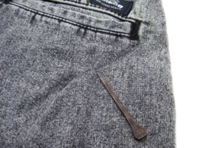 画像1: A)1990's Levi's "SILVER TAB" Chemical Wash Denim Trousers　Black Denim　size w 31 inch (表記 30 x 32)