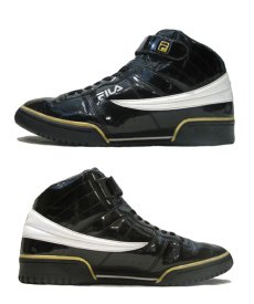 画像2: FILA Hi-Cut Enamel Sneaker　BLACK / WHITE / GOLD　size 13 ( 31 cm) (2)