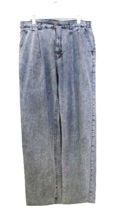 画像1: B)1990's Levi's "SILVER TAB" Chemical Wash Denim Trousers　Black Denim　size w 34 inch (表記 33 x 32) (1)
