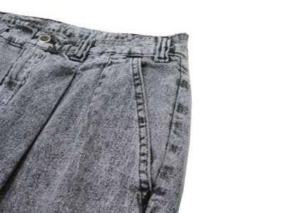 画像1: B)1990's Levi's "SILVER TAB" Chemical Wash Denim Trousers　Black Denim　size w 34 inch (表記 33 x 32)