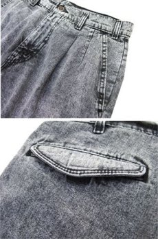 画像5: A)1990's Levi's "SILVER TAB" Chemical Wash Denim Trousers　Black Denim　size w 31 inch (表記 30 x 32) (5)