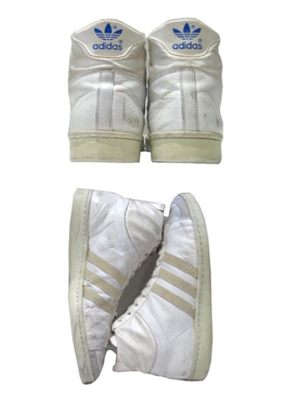 画像2: 1970-80's adidas "JABBAR" Hi-Cut Basketball Shoes made in France　WHITE　size 11 (表記 29 cm)