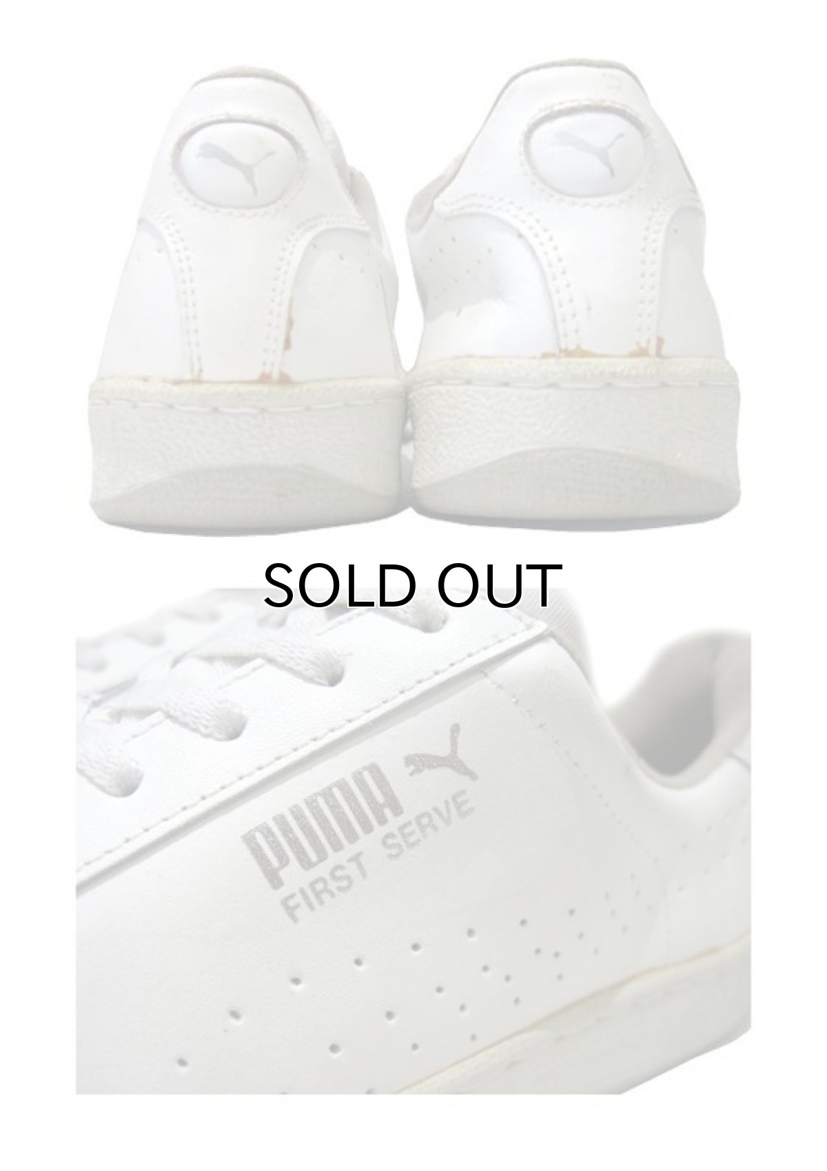 画像5: 1980's PUMA "First Serve" Leather Tennis Shoes WHITE size 11 (29 cm) (5)