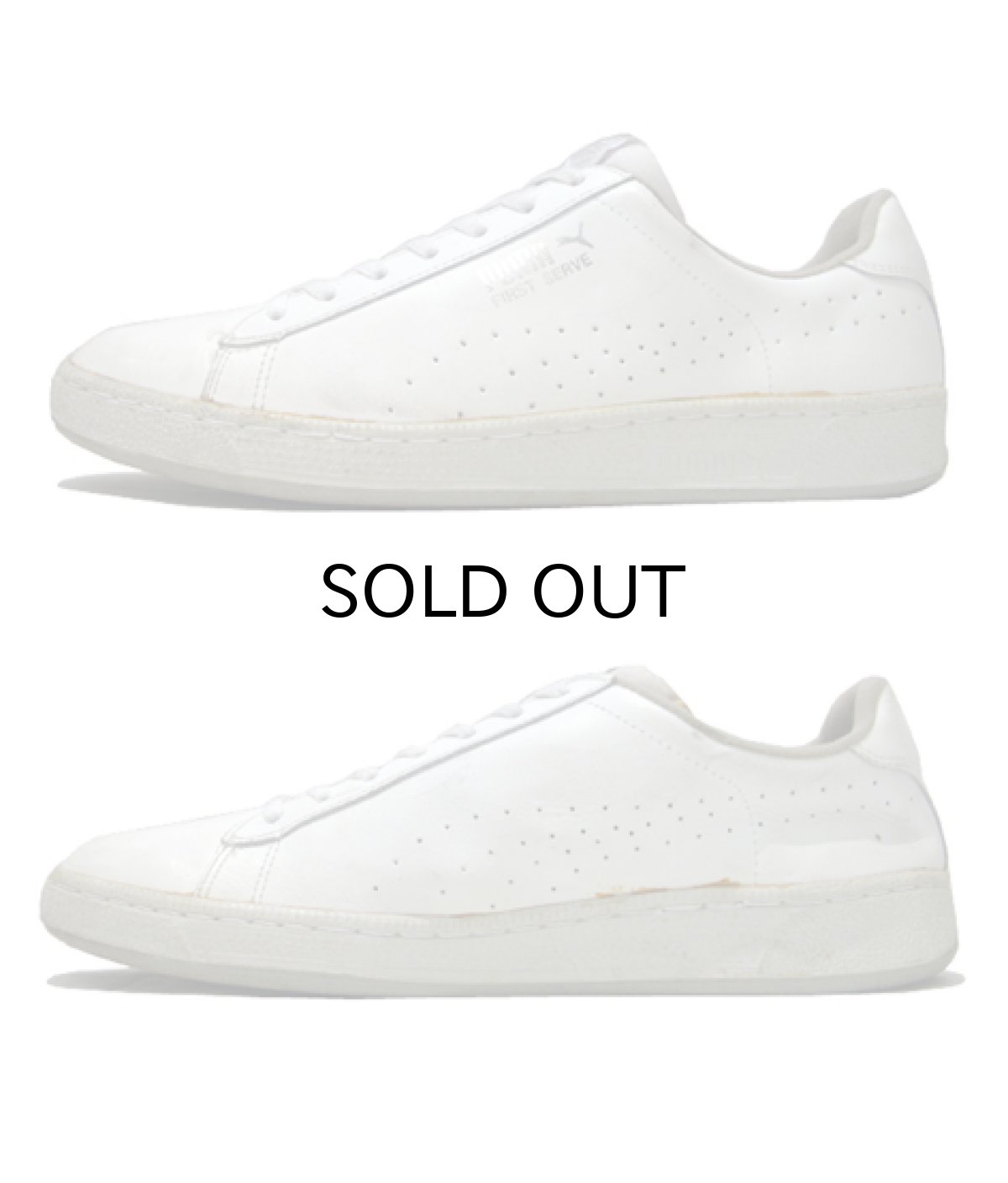 画像2: 1980's PUMA "First Serve" Leather Tennis Shoes WHITE size 11 (29 cm) (2)