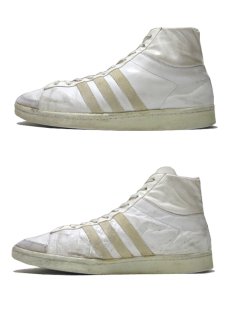 画像2: 1970-80's adidas "JABBAR" Hi-Cut Basketball Shoes made in France　WHITE　size 11 (表記 29 cm) (2)