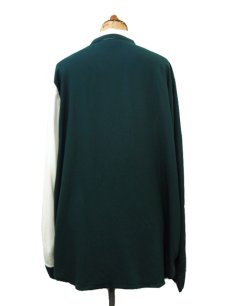 画像2: 1990's~ "TOWER HILL" L/S Design Rayon Shirts　GREEN / NATURAL　size M - L (表記 L) (2)
