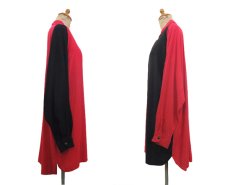 画像4: 1990's~ "STEFANO" L/S Design Rayon Shirts　RED / BLACK　size L (表記 18 - 20) (4)