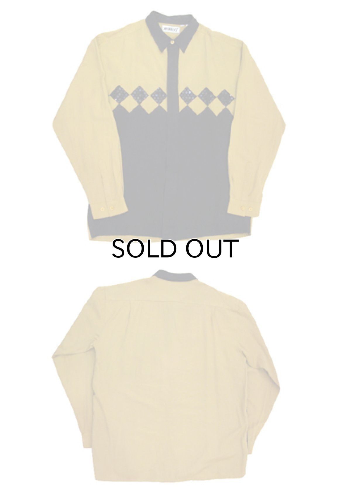 画像5: 1990's WINNER'S L/S Design Spangles Shirts Black / Yellow size L (表記 L) (5)