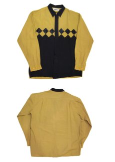 画像5: 1990's WINNER'S L/S Design Spangles Shirts　Black / Yellow　size L (表記 L) (5)