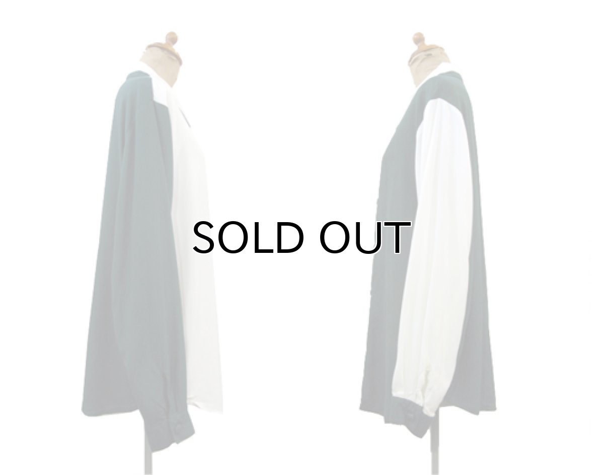 画像3: 1990's~ "TOWER HILL" L/S Design Rayon Shirts GREEN / NATURAL size M - L (表記 L) (3)