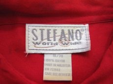 画像3: 1990's~ "STEFANO" L/S Design Rayon Shirts　RED / BLACK　size L (表記 18 - 20) (3)