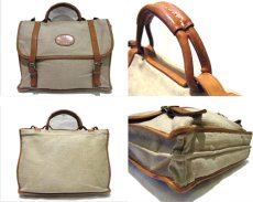 画像3: LINEN / LEATHER Shoulder Bag　BEIGE / BROWN　made in ITALY (3)