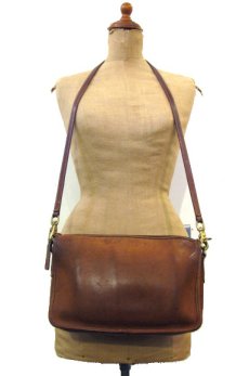 画像1: OLD COACH Leather Shoulder Bag 　BROWN　 made in USA (1)