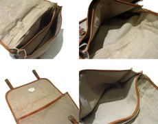 画像4: LINEN / LEATHER Shoulder Bag　BEIGE / BROWN　made in ITALY (4)
