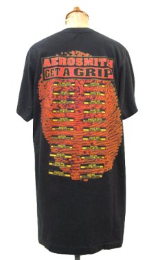画像2: 1990's Fruit of the Room "AERO SMITH" Tour T-Shirts　BLACK　size M - L (表記 L) (2)