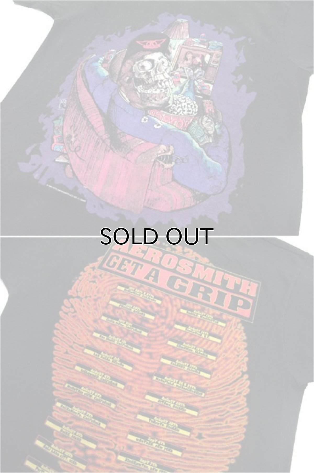 画像5: 1990's Fruit of the Room "AERO SMITH" Tour T-Shirts BLACK size M - L (表記 L) (5)