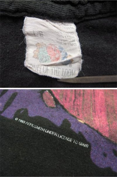 画像2: 1990's Fruit of the Room "AERO SMITH" Tour T-Shirts　BLACK　size M - L (表記 L)