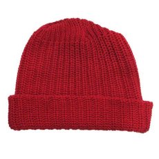 画像1: COLUMBIA KNIT　Cotton Watch Cap　made in USA　color : RED (1)